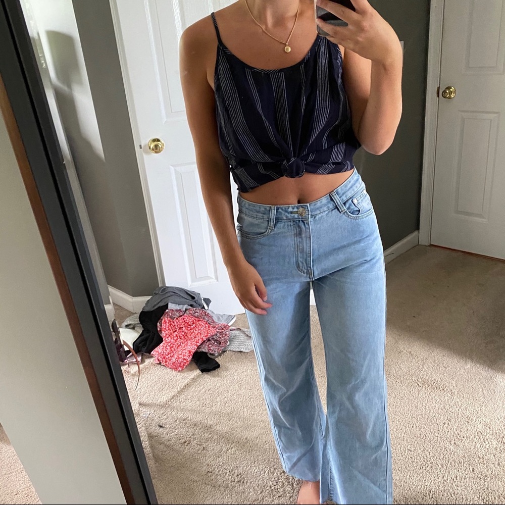 Blue striped tank